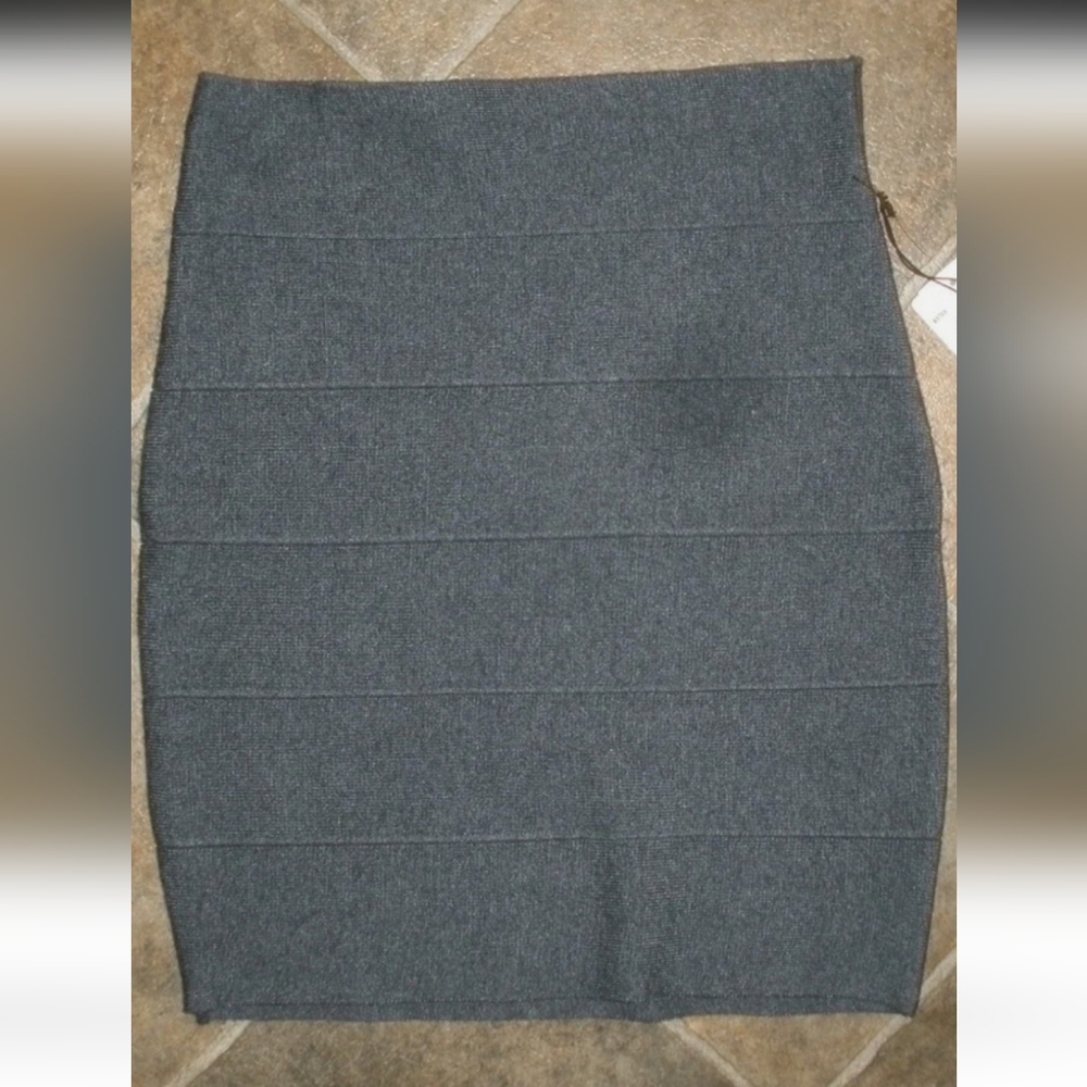 Poof Couture. Charcoal Grey. Pencil Skirt length 19" NWT